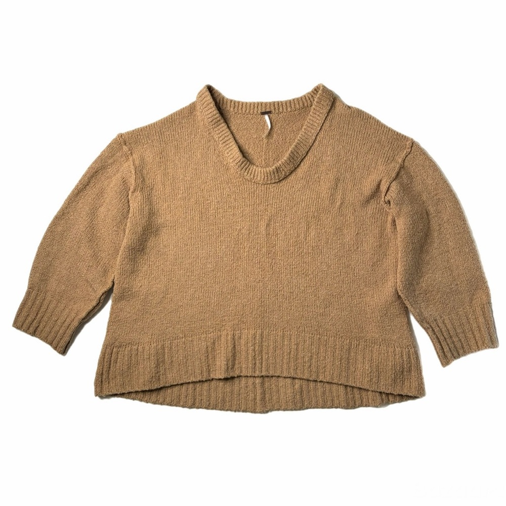 Free People Brookside Oversized Off Shoulder Tunic Knit Sweater